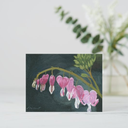 Blutendes Herz Postkarte (Stehend Vorderseite)