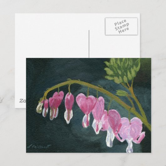 Blutendes Herz Postkarte (Vorne/Hinten)