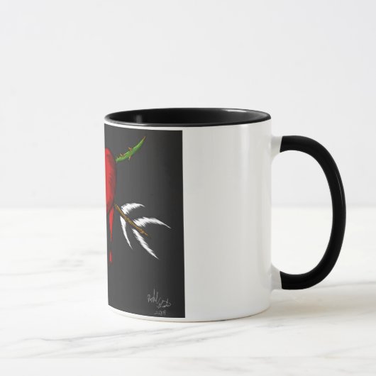 Blutendes Herz Tasse (Rechts)