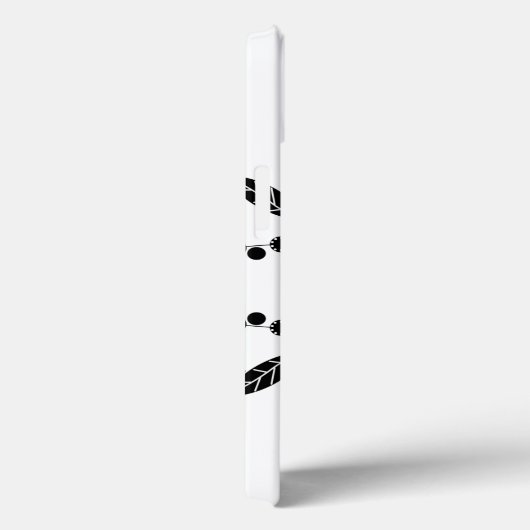 Blütendesign in Schwarz und Weiß Case-Mate iPhone Hülle (Rückseite / Rechts)