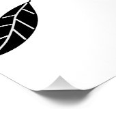 Blütendesign in Schwarz und Weiß Poster (Ecke)