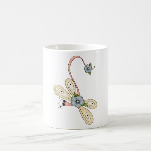 Blütendragonfly Kaffeetasse (Mittel)