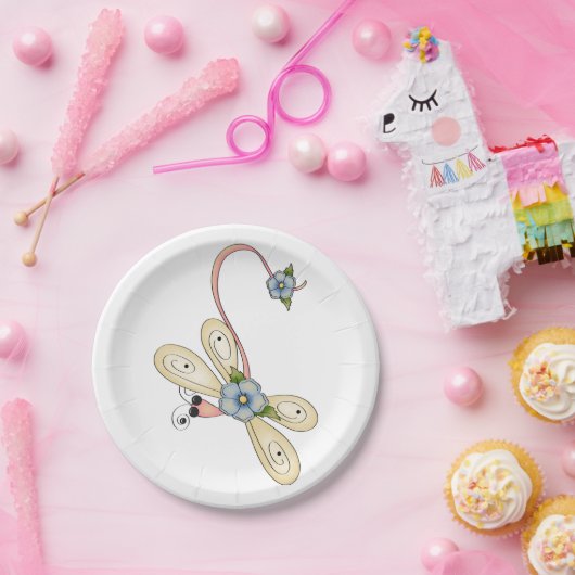 Blütendragonfly Pappteller (Party)