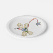 Blütendragonfly Pappteller (Schrägansicht)