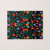 Blütendruckerei in hellen Farben Puzzle (Horizontal)