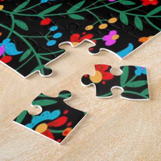 Blütendruckerei in hellen Farben Puzzle (Seite)