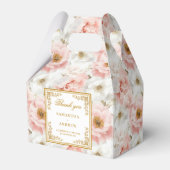 Blütenduft Elfenbein Aquarellfarben Hochzeit dank Geschenkschachtel (Vorderseite)