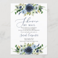 Blütendusche aus Navy per Post Brautparty