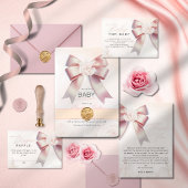 Blütendusche aus Pink Bow Geschenkanhänger