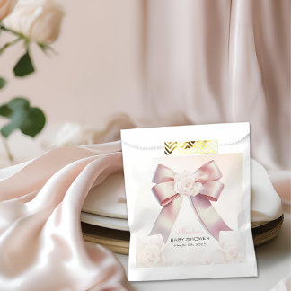 Blütendusche aus Pink Bow Geschenktütchen
