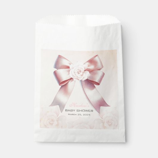 Blütendusche aus Pink Bow Geschenktütchen (Vorderseite)