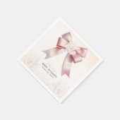 Blütendusche aus Pink Bow Serviette (Ecke)