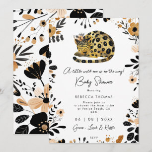 Blütendusche aus Wildleopard Einladung