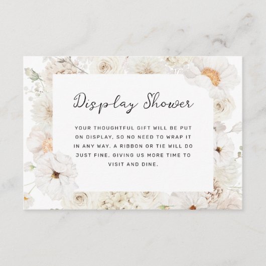 Blütendusche Begleitkarte (Vorderseite)