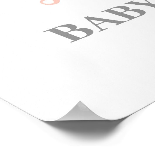 Blütendusche Begrüßungszeichen Poster (Ecke)