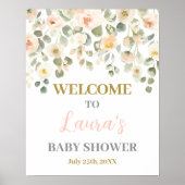 Blütendusche Begrüßungszeichen Poster (Vorne)