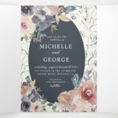 Blütendusche Dreifach Gefaltete Einladung (Innenseite Mitte)