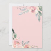 Blütendusche Einladung (Rückseite)