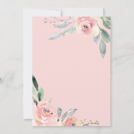 Blütendusche Einladung (Rückseite)