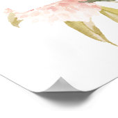 Blütendusche für Navy & Blush Begrüßungspposter Poster (Ecke)