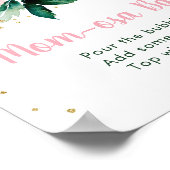 Blütendusche Gold Baby Dusche Mama-osa-Bar Zeichen Poster (Ecke)