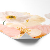 Blütendusche in Aquarellfarben Begrüßungszeichen Poster (Ecke)