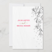 Blütendusche mit rosa Kirschblüten Einladung (Rückseite)