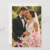 Blütendusche mit rosa Kirschblüten Einladung (Rückseite)