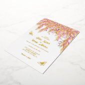 Blütendusche mit rosa Kirschblüten Folieneinladung (Gedreht)