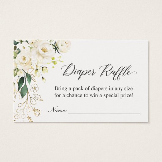 Blütendusche mit weißer Rose-grüner Blütenspinnere (Vorderseite)