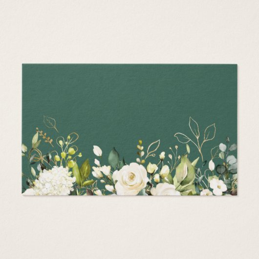 Blütendusche mit weißer Rose-grüner Blütenspinnere (Rückseite)