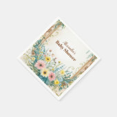 Blütendusche und Aquamarine Frühlingsdusche Serviette (Ecke)