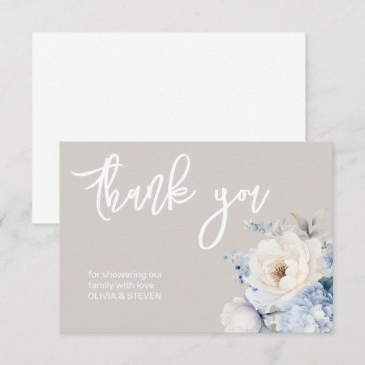 Blütenduschkarte Dankeskarte (Vorne/Hinten)