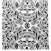 Blütenduschvorhang in Schwarz und Weiß Duschvorhang (Vorderseite)