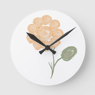 Blütenenergie-Spiralen Runde Wanduhr