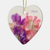 Blütenerbsen Keramik Ornament (Links)