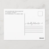 Blütenfarbe Ankündigung Datum freihalten Postkarte (Rückseite)