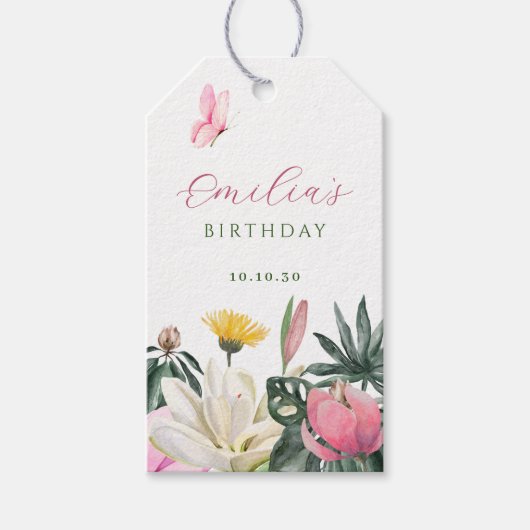 Blütenfarbe Geschenkanhänger (Vorderseite)