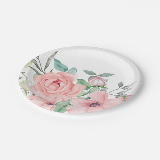 Blütenfarbe Pappteller (Schrägansicht)