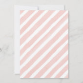 Blütenfarbe Rosa Streifen Brautparty Einladung (Rückseite)