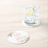 Blütenfarbe Runder Pappuntersetzer (Vor Ort)