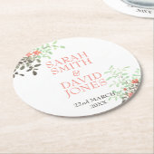 Blütenfarbe Runder Pappuntersetzer (Angewinkelt)