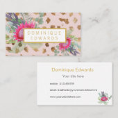 Blütenfarbe Wasser Gold Blüte Visitenkarte (Vorne/Hinten)