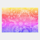 Blütenfarben 3 Set Geschenkpapier Set (Vorderseite 3)