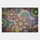 Blütenfarben 3 Set Geschenkpapier Set (Vorderseite 2)