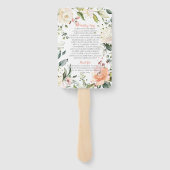 Blütenfarben-Blütenrahmen für Pfirsichfarben Fächer (Rückseite)