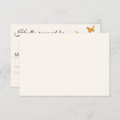 Blütenfarben elegant RSVP karte (Vorne/Hinten)