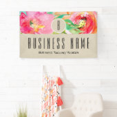 Blütenfarben Moderne rustikale botanische Kraft Banner (Insitu)