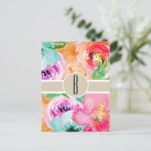 Blütenfarben Moderne rustikale botanische Kraft Postkarte (Stehend Vorderseite)