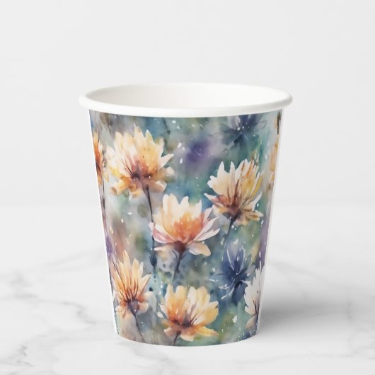 Blütenfarben Pappbecher (Vorderseite)